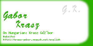 gabor krasz business card